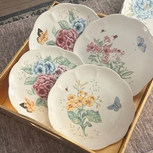 Butterfly Meadow salad plates set of 4